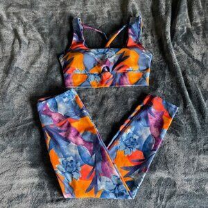 Excellent Condition Marika (fr Ellie) 2pc Hit the Tropics Set Bra L Pants M